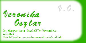 veronika oszlar business card